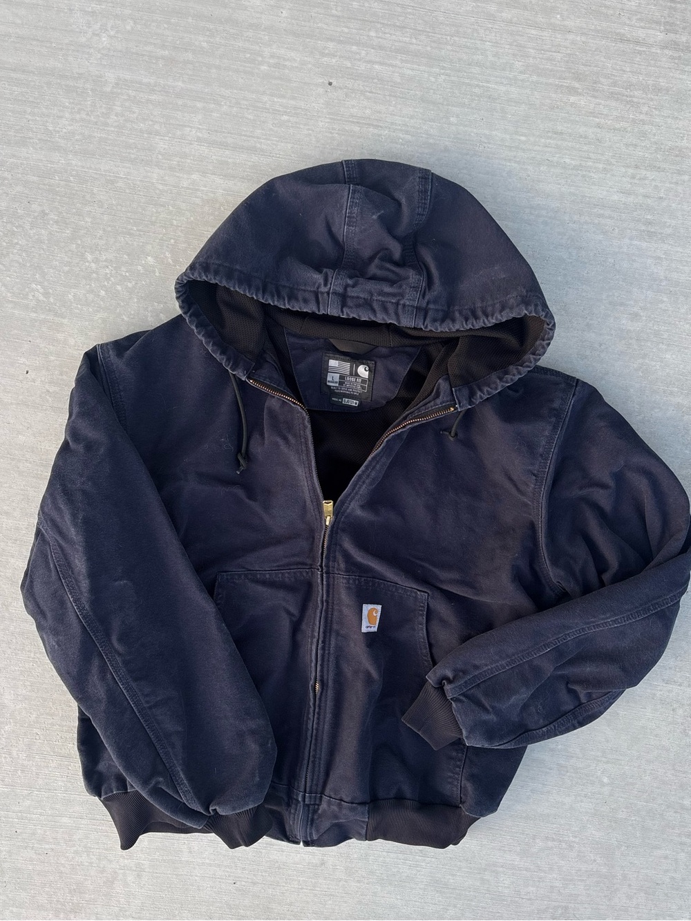 Carhartt OJ0131-M Loose Fit Duck Active Jacket Navy LARGE